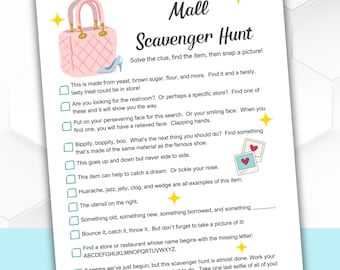 Búsqueda del tesoro en el centro comercial: Fiesta de compras para niños (Descarga digital)