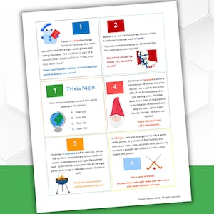Christmas Around the World Printable Advent Calendar Fillers