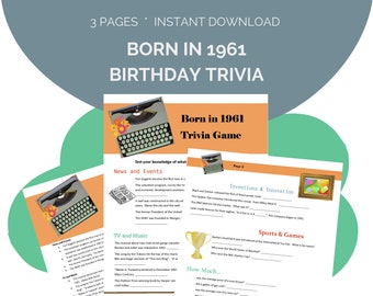 Born in 1961 Birthday Trivia