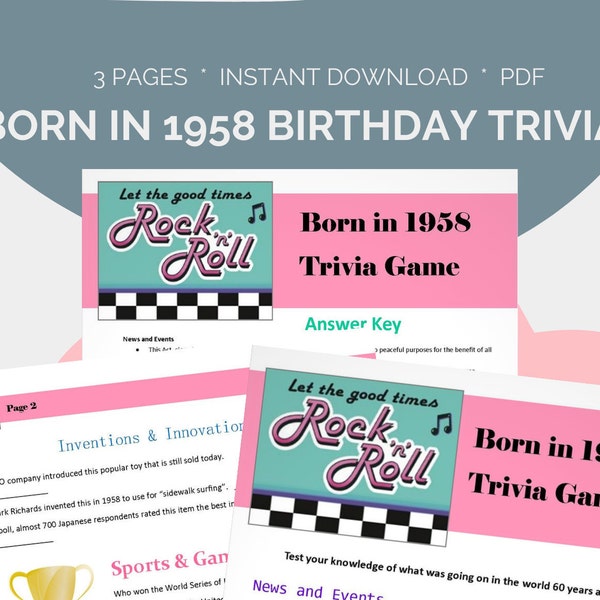 Born in 1958 - Etsy