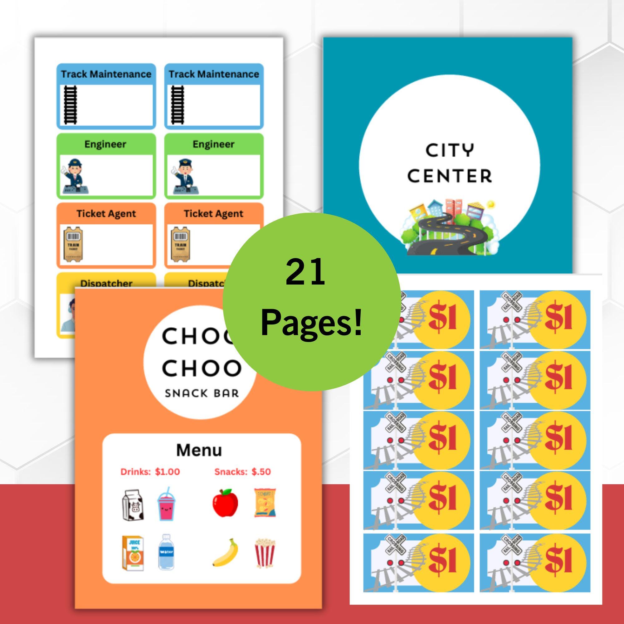 Train Theme Party and Dramatic Play Printables for Kids - Etsy
