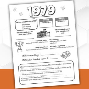1979 Trivia Game