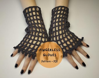 Easy Crochet Mesh Fingerless Gloves Pattern – Crochet PDF Tutorial