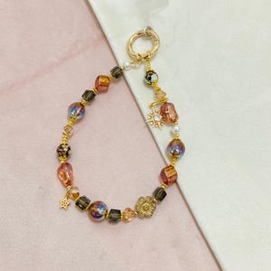 Bright Galaxy Star Stone Beaded Phone Charm Chain Strap Cell Phone Accessories
