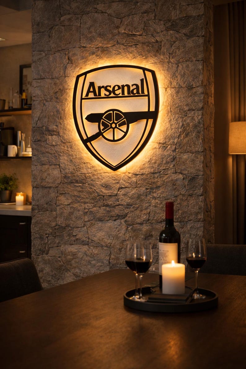 Arsenal Led Arsenal LED Metal Wall Art – Football Fan Gift, Man Cave Decor - Etsy
