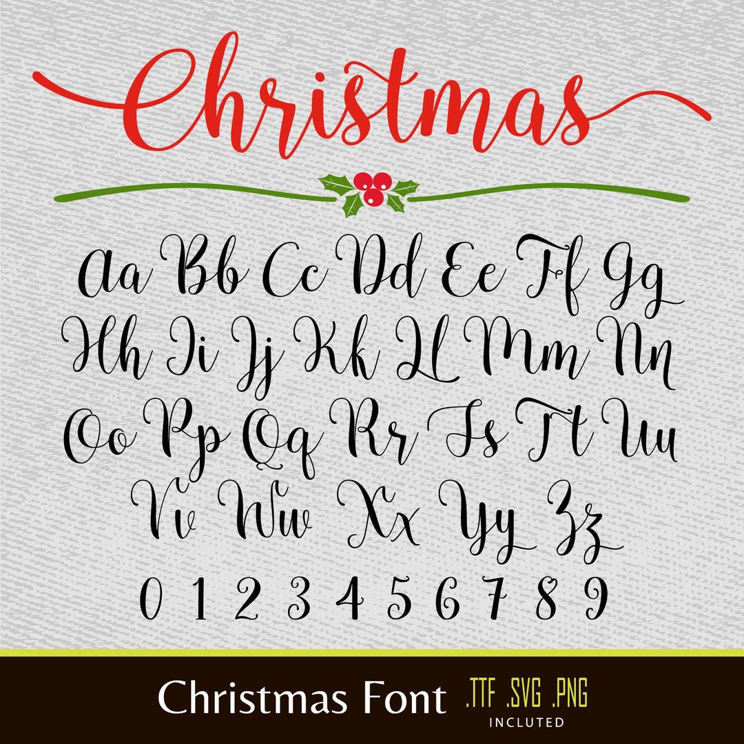 Christmas Script Font Vintage Christmas Font Christmas Holiday Font ...