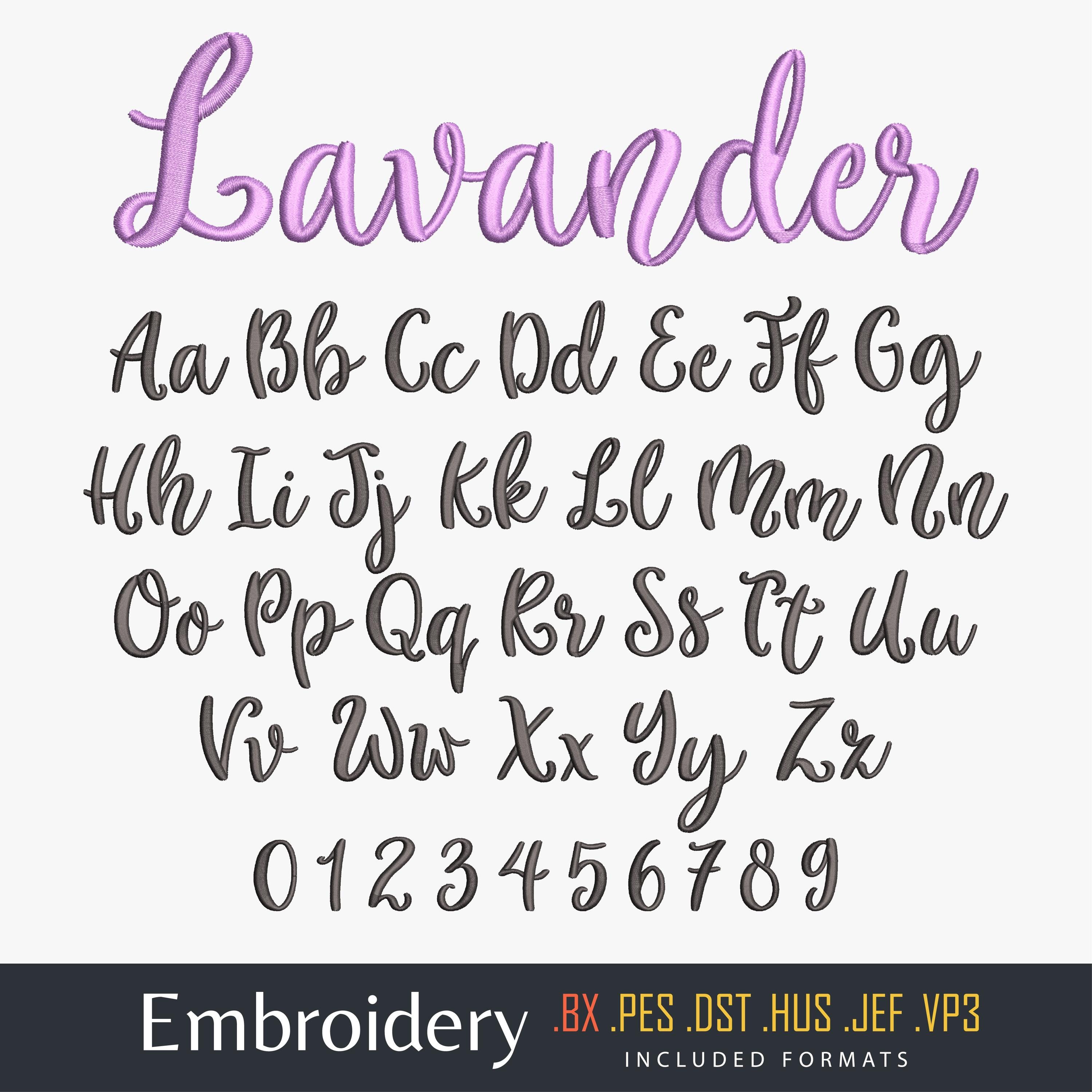 Embroidery Font Cursive Embroidery Script Machine Embroidery Fonts