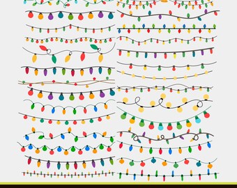 Luces navideñas SVG, Luces de Navidad SVG, Bombilla navideña SVG, Cadena de luces navideñas SVG, Círculo de luces navideñas SVG, Archivo de corte de luces navideñas