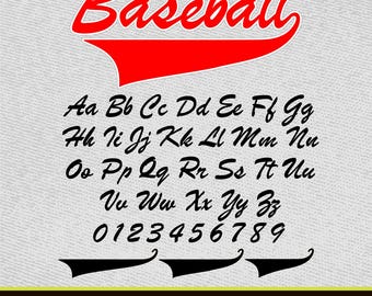 Baseball Font Baseball Font With Tails Baseball Script Font Baseball Font Style Vintage Baseball Font Cursive Baseball Writing Font