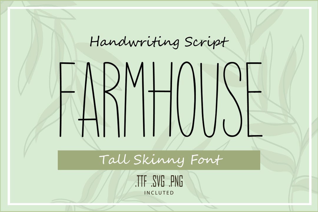 Exagerated Long Thin Script Font Farmhouse Script Lemonade Font Tall Font Skinny Font Thin Font Tall ...