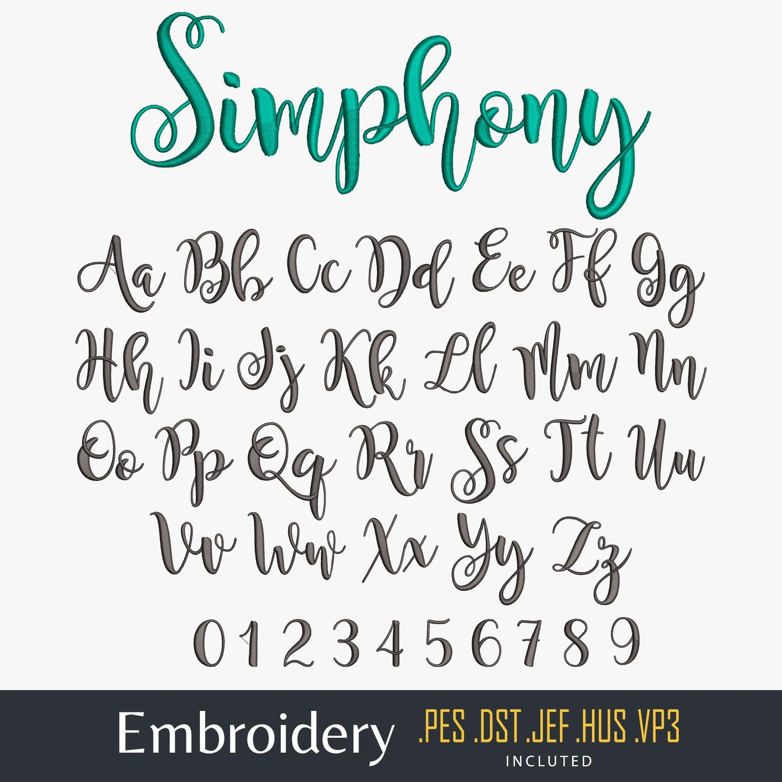 Embroidery Font Cursive Embroidery Letters Cursive Embroidery Font ...