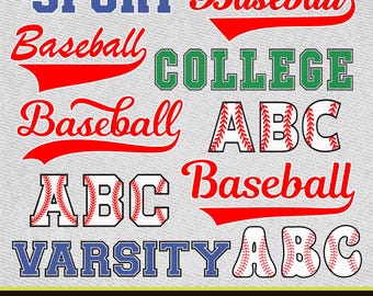 Font in bundle per baseball Font per baseball con code Font per squadre di baseball Font sportivi Font universitari Font per baseball per Cricut Font Procreate Font Canva