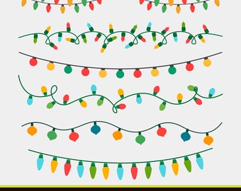 Archivos SVG de luces navideñas, bombillas navideñas, guirnaldas de luces navideñas, círculos de luces navideñas, archivos de corte de luces navideñas para Cricut