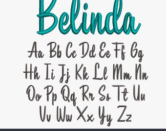 Embroidery Font BX Embroidery Font Cursive Embroidery Script Machine Embroidery Font Embroidery Monogram Embroidery BX Pes Hus Jef Dst Vp3