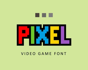 ピクセルフォント ピクセルゲームフォント ビデオゲームフォント 学校フォント キッズフォント ボーイフォント Cricut用SVGファイル ピクセルアートフォント ビットフォント ブロックフォント ブロックフォント