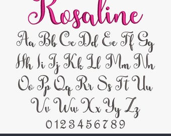 Maschinenstickerei Schrift geschwärzte Schriftarten Stickschrift Stickschrift ONE Stickschrift