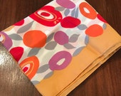 Vintage Scarf French Neck Tie Handkerchief Hankie Pocket Square Silken Polka Dots NOS