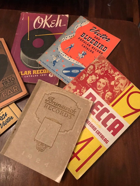 Antique Vintage Music Record Catalogs Very Old 1920s 1930s Etsy