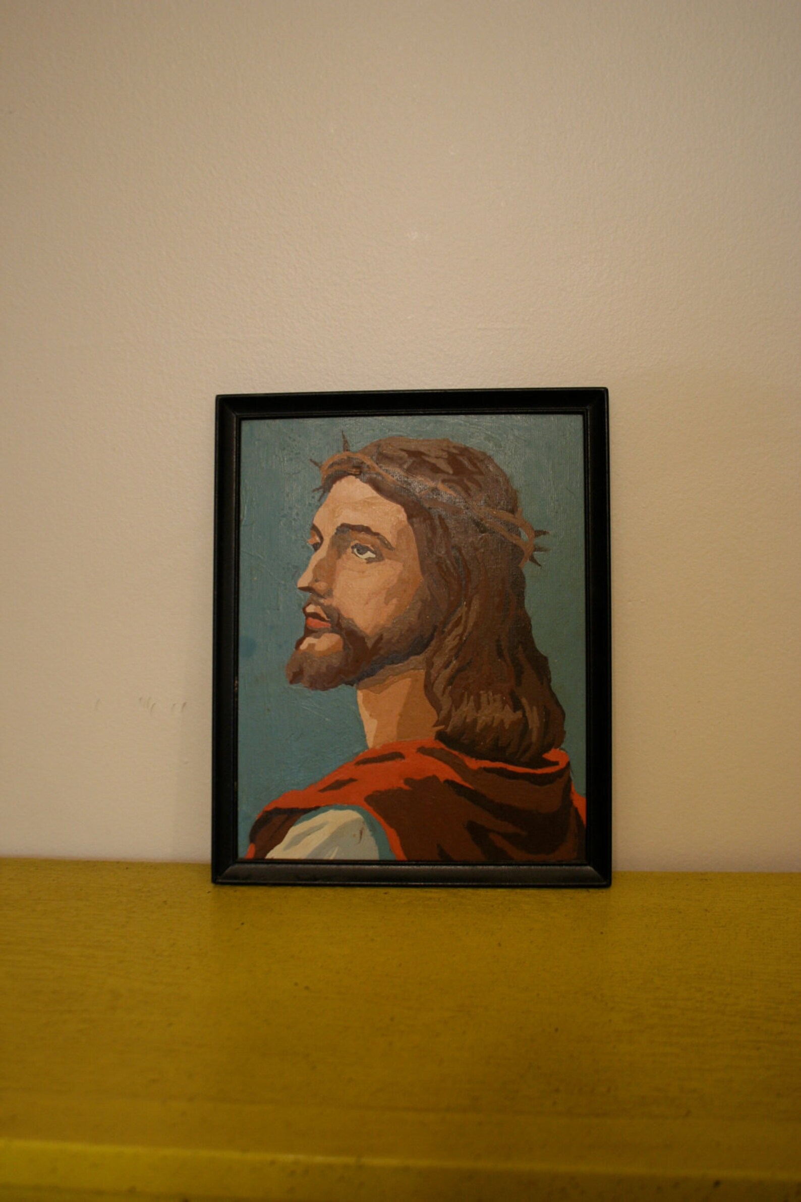 Paint by Number PBN Vintage Jesus Religious framed art 1960s Etsy