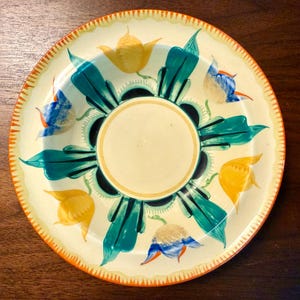 VERY RARE Antique Grays Pottery Susie Cooper Art Deco Hand Painted Set of 6 Bowls 1920s