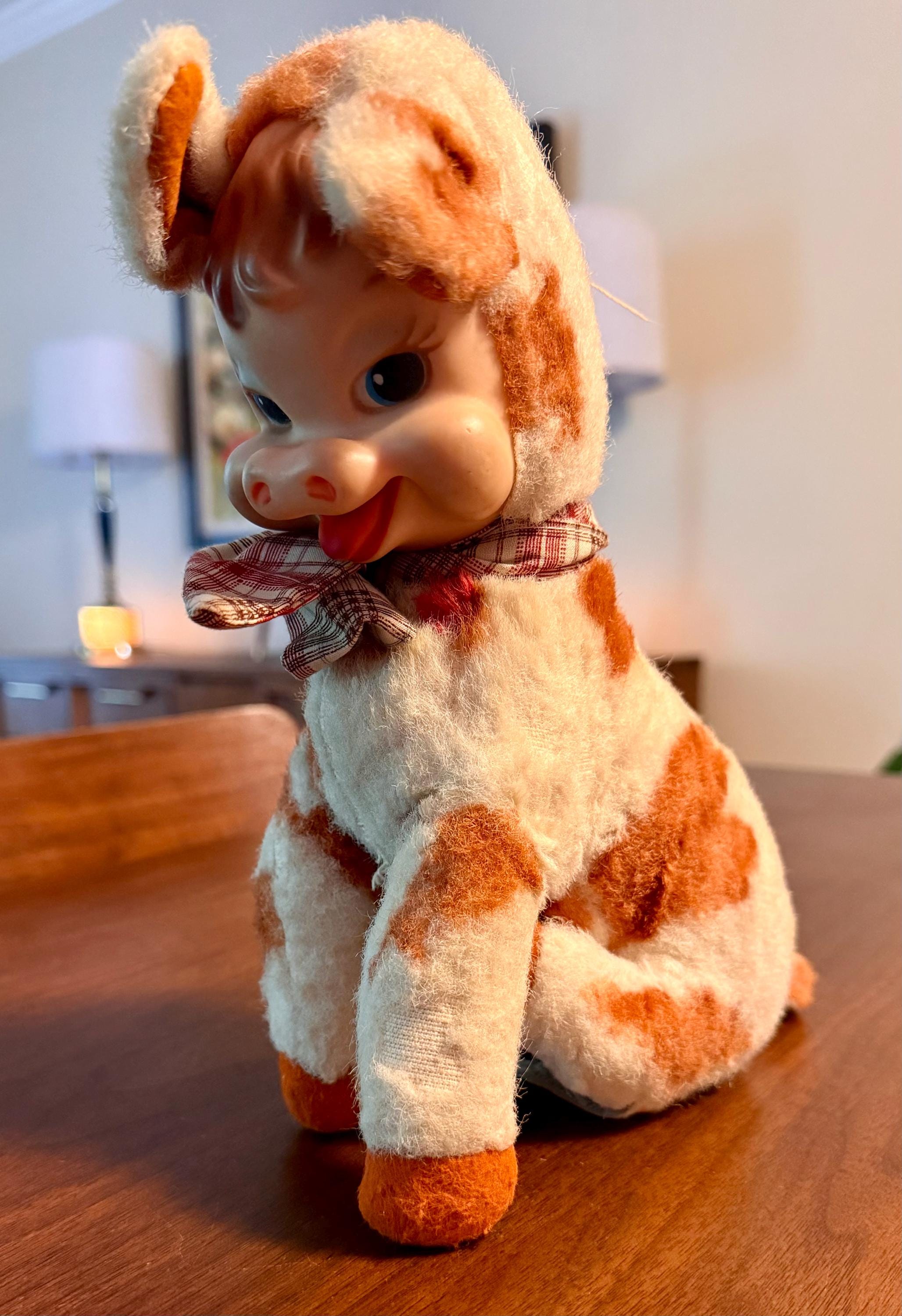 RARE Vintage Rushton Star Creative Daisy Belle Cow Plush Rubber