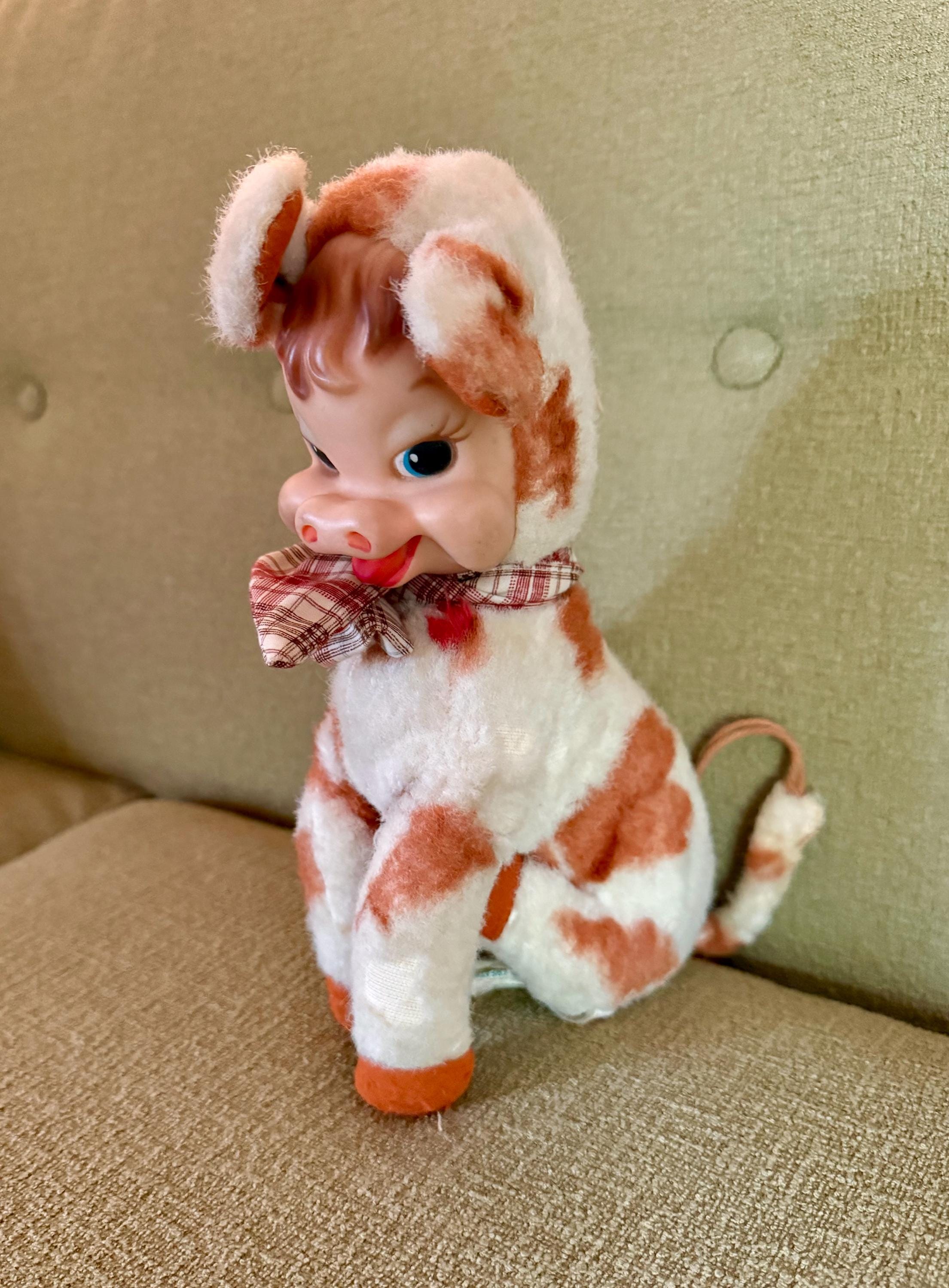 RARE Vintage Rushton Star Creative Daisy Belle Cow Plush Rubber