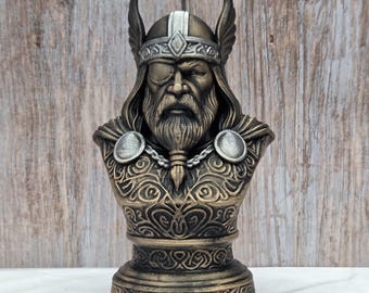 Odin Norse God  3d Printed Fanart Decor Statue - 7 Inches Tall