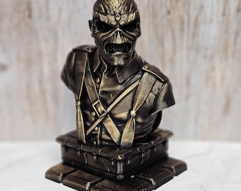 Eddie The Trooper Iron Maiden 3d Printed Bust Hand Painted 7 Inches Tall