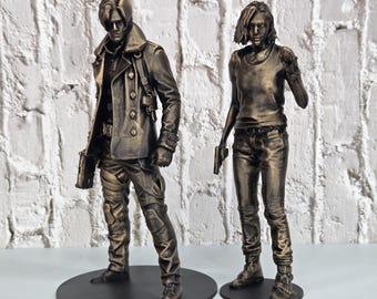 Leon and Grace Resident Evil Statues 3d Printed Hand Painted 6 Inches tall