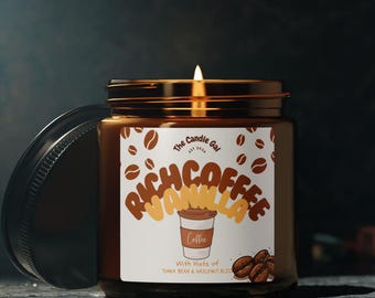 Kaffee & Vanille Sojawachs-Kerze: Herbstduft, saisonales Geschenk