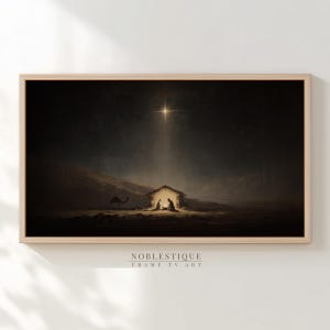 Marco Samsung para TV con la Nochebuena de la Natividad: Salvapantallas con pintura navideña de la Estrella de Belén - 84 TV