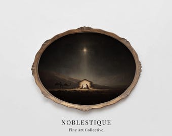 Lámina de la Nochebuena de la Natividad: Arte mural navideño con la Estrella de Belén (Descarga digital) / 84