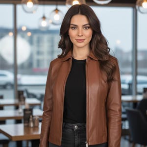 Colette Brown Leather Jacket