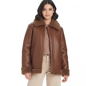 Giacca da motociclista in montone Koolaburra by UGG da donna – Stile invernale in pelle