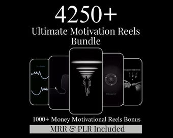 4250+ Motivational Reels Bundle | Viral TikTok, Instagram Video Pack | Business, Luxury & Inspiration Animation Reels | PLR/MRR Rights