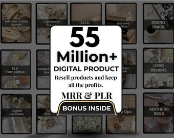 Paquete Ultimate PLR MRR de más de 55 millones, ideal para ingresos pasivos, productos digitales PLR Mrr, derechos de reventa maestra, todos nuestros productos digitales PLR