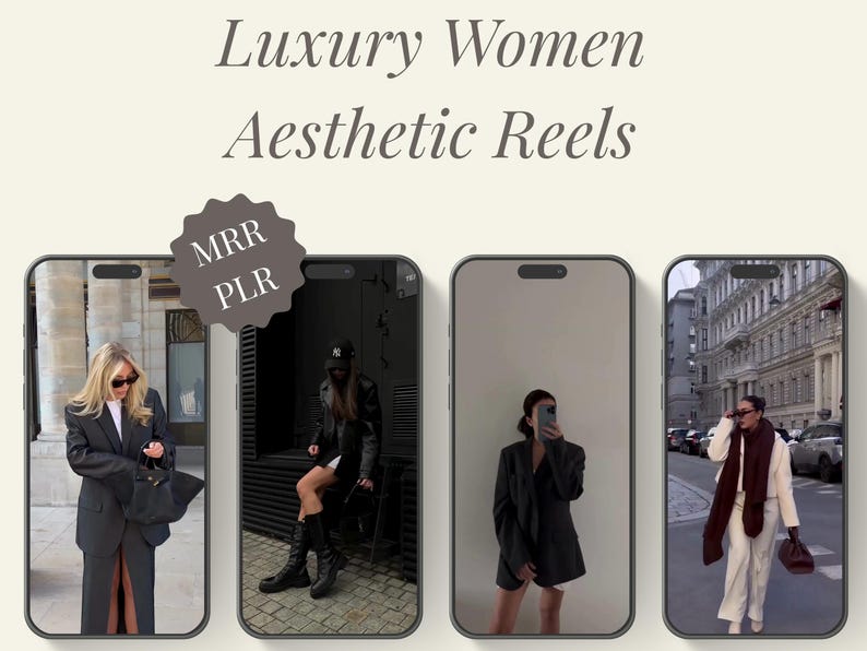 Faceless reels content bundle featuring viral aesthetic videos for online business growth