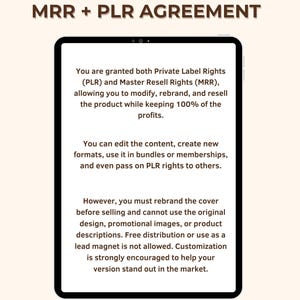 MRR & PLR Agreement