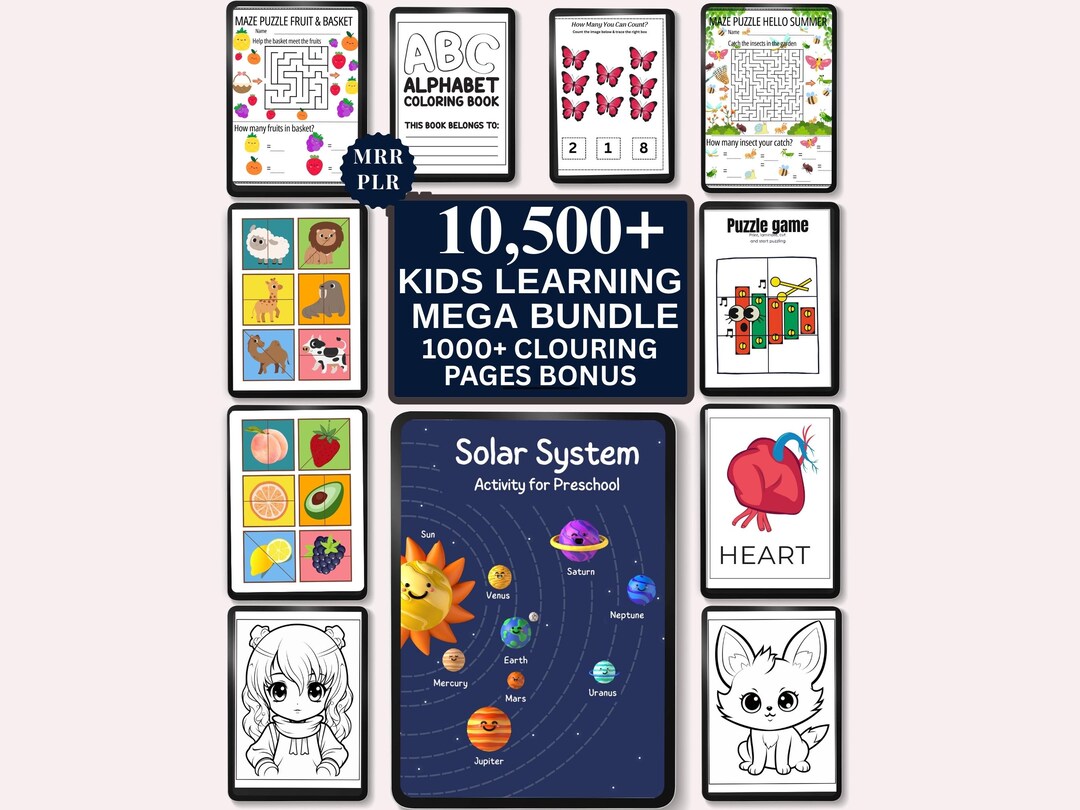 Ultimate Kids Learning Bundle | 10,500+ Classroom Activities | PLR ...