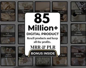 Paquete de más de 85 millones de productos digitales PLR y MRR (2026) + Derechos de reventa maestra + Ingresos pasivos listos para usar
