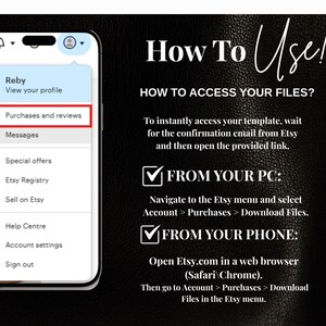 How to access and download digial product from etsy