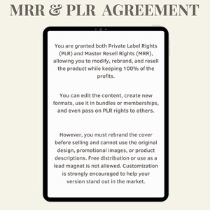 MRR & PLR Agreement