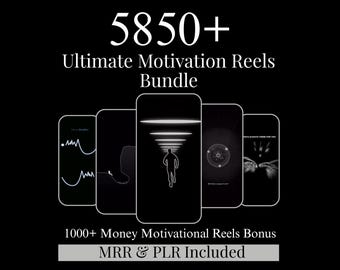 5850+ Motivational Reels Bundle | Viral TikTok, Instagram Video Pack | Business, Luxury & Inspiration Animation Reels | PLR/MRR Rights