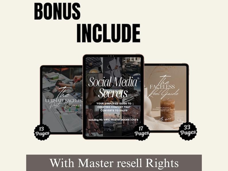 Bonus of PLR ebooks included