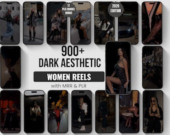 900+ Dark Aesthetic Women Reels | Faceless Videos | Digital Marketing | Instagram TikTok | PLR MRR