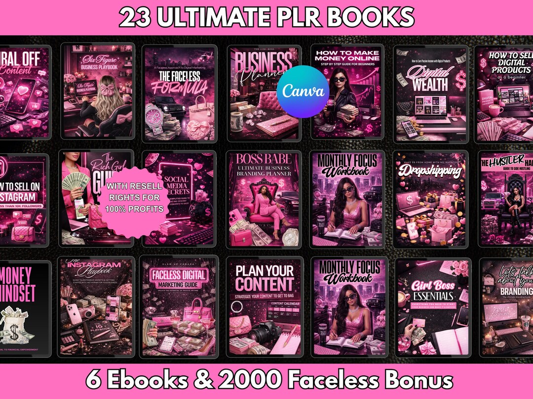 23 PLR Boss Babe Ebook Bundle | Girl Boss Digital Ebooks | Editable ...