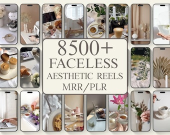 8,500+ Faceless Reels Bundle | Canva Editable Aesthetic Content | PLR + MRR Resell Rights | Instant Download