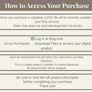 How to access your purchase from etsy