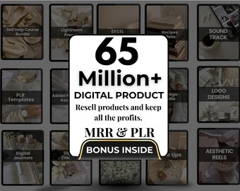 Paquete Ultimate PLR MRR de más de 65 millones, ideal para ingresos pasivos, productos digitales PLR Mrr, derechos de reventa maestra, todos nuestros productos digitales PLR