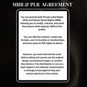 MRR & PLR agreement